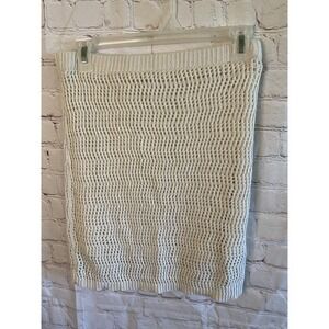 Womens Ivory Chunky Knit Lined Skirt Size Small‎